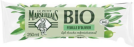 Le Petit Marseillais Berlingot Recharge Gel Douche Bio Rafraichissant, au PH neutre, Feuille d'Olivier, 250ml