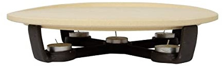 Boska Festa di Pizza Pietra/Pietra per pizza con base/Mantiene calda la tua pizza/Pizze con la qualità di quelle fatte nel forno di mattoni/Per barbecue e forno / ⌀ 35 cm