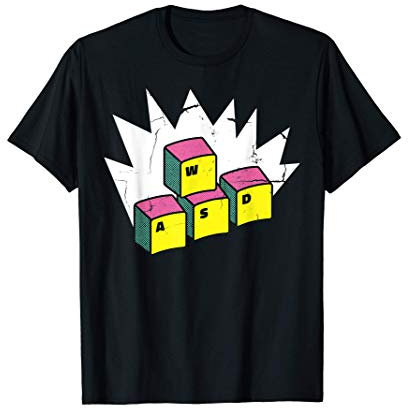 WASD PC Gaming Tastatur Computer Spieler Videospiel Gamer T-Shirt