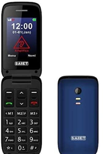 Saiet Compact - Cellulare Tasti e Numeri Grandi - Colore Blue