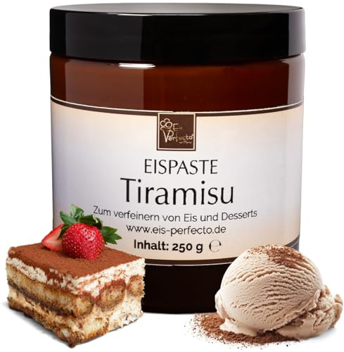 Tiramisu-Eispaste für köstliches Eis wie beim Italiener » Auch zum Verfeinern von leckeren Desserts, Getränke, Pralinen Torten und vielem mehr » Inhalt 250 g