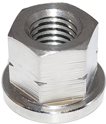 Sechskantmuttern M6 25 Stück DIN 6331 Edelstahl Muttern 1,5 d hoch, mit Bund A2 Edelstahl V2A