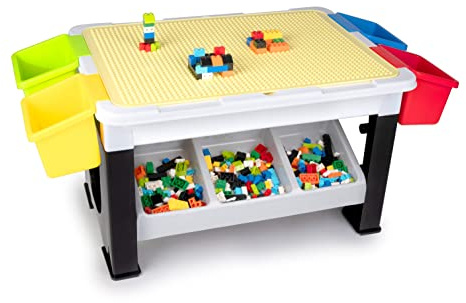 Eddy Toys 300 giocattoli da costruzione - tavolo: 48 x 35 x 31 cm - 291 blocchi di costruzione - plastica - 3+ anni