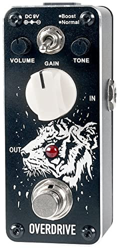 Sondery Overdrive Pedal für E-Gitarren mit 2 Modi Boost und Normal, ein Overdrive Sound von Tube Valve Combo Verstärker, True Bypass Mini Size Art Design Series