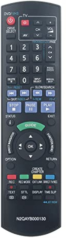 N2QAYB000130 Replacement Remote Control fit for Panasonic DVD Recorder | DMR-EZ49V DMR-EZ48V DMR-EZ47V DMR-EZ45V