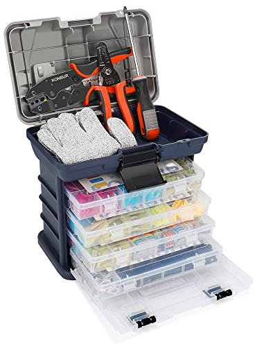 Home Marine Automotive Electrical Tool Kit Set with Wire Connectors Terminals.Essential Accessories for Connections and Repairs Complete in a Portable Tool Box Organizer with Crimper