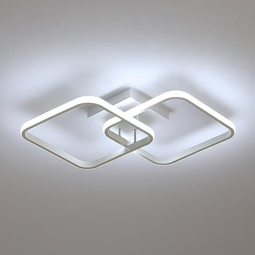 Toolight Plafoniera LED Soffitto 42W 4700LM, Lampada da Soffitto Moderna Quadrata 64cm 6500K Luce Bianca Fredda, Plafoniera in Acrilico per Soggiorno Camera da Letto Cucina Corridoio, Bianco
