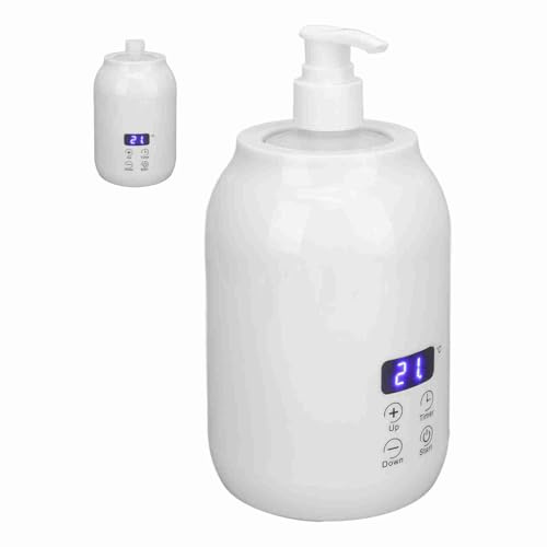 Massageöl-Wärmer, LED-Display, Touch-Control-Lotion-Flaschenwärmer, Temperatureinstellung, ätherisches Öl, Schmiergel, Creme-Heizungsspender, Flasche für Spa-Salon (EU-Stecker