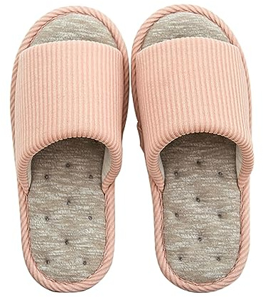 Oniphia Chaussons unisexes en coton pantoufles à bout ouvert - Chaussures d'intérieur respirantes - Coussin à mémoire de forme - Doux et antidérapant - Chaussures antidérapantes