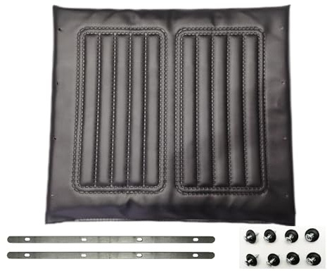 Silver Sport 2 Wheelchair seat cushion 20 inch,Wheelchair replacement seat,Vinyl Seat Upholstery 20x16”,Embossed,Replacement parts, With Hardware,STDS3J4620.Suitable for K1/K2 wheelchairs(1Ea,Black)