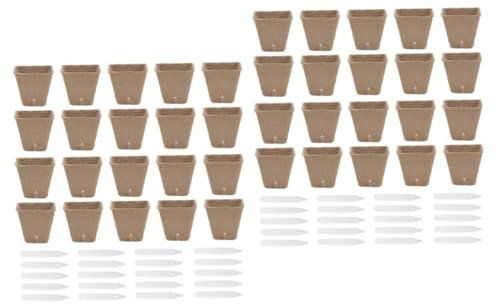 INOOMP 2sätze Biodegradable Garden Starter Pots Recycled Paper Für Mit Labels Für Gartenprojekte