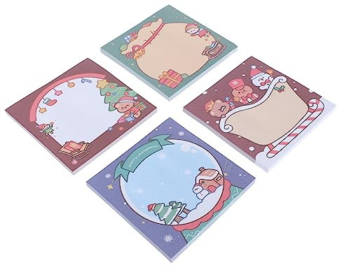CAXUSD 12 Stück Weihnachts-sticker-notizen Cartoon-weihnachtsdeko Memo-sticker-dekorationen