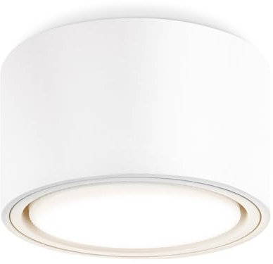 GeyouLux Spot LED en saillie - Blanc - Diamètre : 95 x 55 mm - Avec module GX53 6 W 680 lm 230 V-4000 K - Blanc neutre - En aluminium