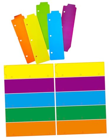 Lurrose 15stücke Positionierbare Ordner-lesezeichen Zum Einrasten in Ordnern Kunststoff-schallplatten Als Planer-seitenfinder e Infrastellbare Ordner-teiler Für Spiralplaner Und