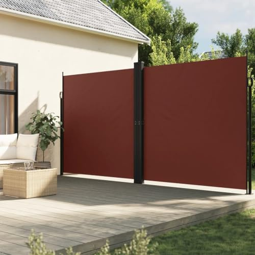 Xichuzi Seitenmarkise Braun 200x600 cm, Sichtschutz Terrasse, Windschutz Balkon, Vertikalmarkise, Balkon Seitensichtschutz, Balkon Sonnenschutz - 4004854