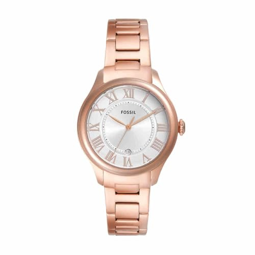 Fossil Gilmore Montre Femme, Mouvement Quartz Trois Aiguilles Date avec Bracelet en Acier Inoxydable ou Cuir