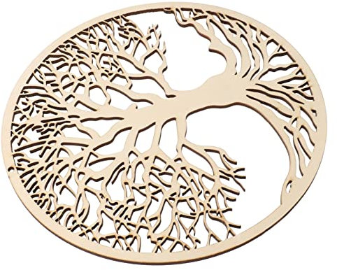 ULTECHNOVO Ciondolo in Legno Con Albero Della Vita Decorazione Per Camera Da Letto Ciondolo Con Recinzione Decorazione Per La Stanza Non Necessita Di Acqua