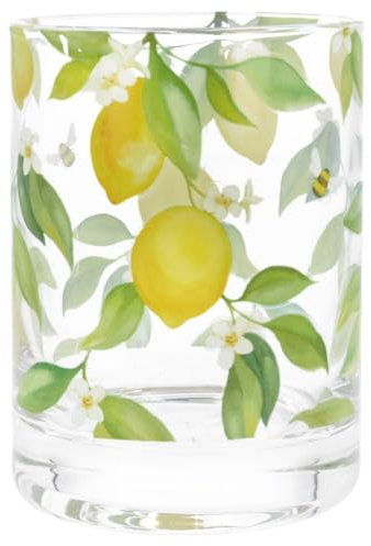 Gisela Graham Lemon and Bee Design Glass Tumbler