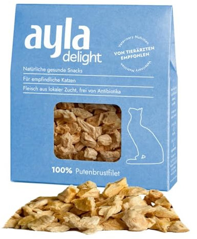 AYLA Delight Katzenleckerli | Putenbrustfilet | Gefriergetrocknet 28g
