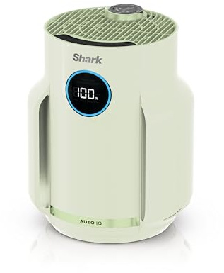 Shark NeverChange, Purificador de Aire, Alcance 23 m², Menta HP072EUGN | Para Casa, Oficina, Guardería, Filtro HEPA (5 Años), Atrapa el 99,97 % de los Alérgenos, Polen, Silencioso, Pantalla LED