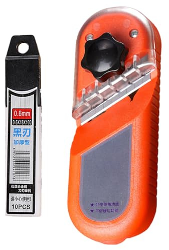Découpeuse Rapide pour Bordures de Plaques de Plâtre, Rabot pour Cloisons Sèches, Biseauteur Réglable 45° et 180° - Outillage Menuiserie pour Finition et Ajustement des Joints