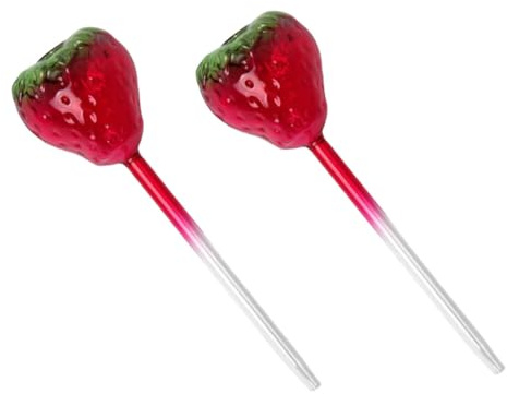 Kisangel 2 Pièces Globes Arrosage Automatique Verre Forme de Fraise Dispositif Irrigation Goutte à Goutte Auto-arrosant pour Plantes Intérieur et Extérieur Accessoire Pratique pour Soin