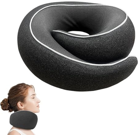 OuryTech Nackenkissen Flugzeug, Oreiller de Voyage et Coussin Cervical, Oreiller de Voyage en Mousse à Mémoire avec Support 360° pour Avion, Voiture et Maison