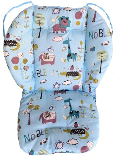 Coussin de chaise haute pour bébé, tapis de poussette épais avec motif animal, coussin siège salle à manger respirant et antitache