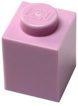 LEGO 20 briques 1 x 1 rose vif