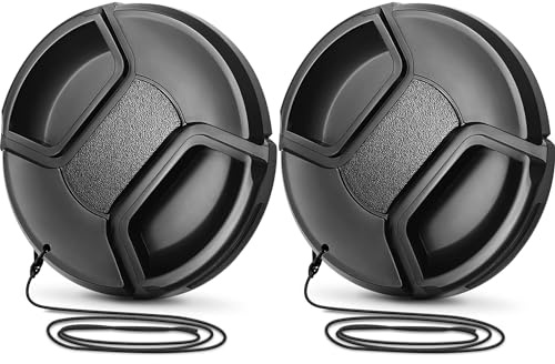 Altura Photo 58mm Lens Cap - 2 Pack Canon Cover for EOS Rebel T8i, T7, T7i, T6, T6i, T5, T5i, T3, SL3, 90D, 80D, T100 with EF-S 18-55mm f/3.5-5.6 is II Lenses and More