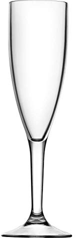 We Can Source It Ltd – Polycarbonate Prosecco Flutes Clear 7oz/125ml - Dishwasher Safe Unbreakable Champagne Glasses - Reusable Design for Parties, Catering, Indoor & Outdoor Events - Pack of 12