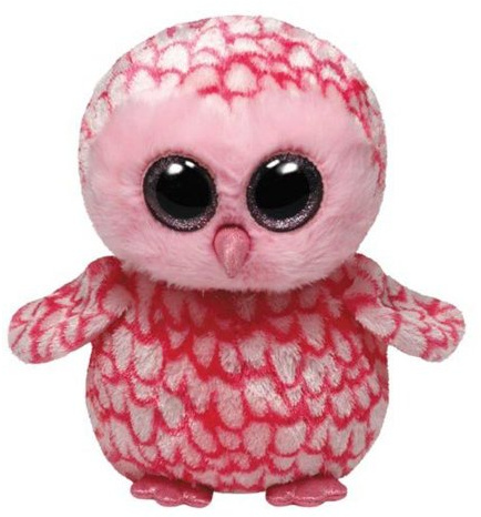 TY 7136994 - Pinky Buddy - Schleiereule, Beanie Boos, Large, 24 cm, pink