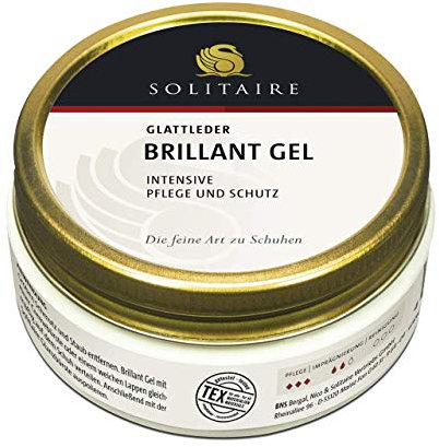 Solitaire Solitaire brillant Gel dunkelbraun Schuhcreme & Pflegeprodukte, Braun (Dunkelbraun) 100.00 ml