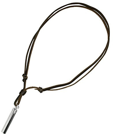 Soul-Cats Lederkette mit Schraub-Anhänger – Geheimversteck für Botschaften & Medikamente – Edelstahl & Leder – Verstellbar 45–78 cm – Braun oder Schwarz