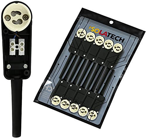 ISOLATECH 10Stk GU10 Fassung mit Anschlusskasten LED Energiesparlampen (max.250V/2A) Leuchtmittel Home Installation Einbau Decke Halterung Küche Badezimmer Sockel Zubehör