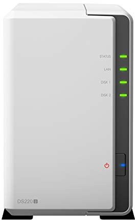 Synology DS220j 2-Bay Diskstation NAS Realtek RTD1296 512MB Ram 1xRJ-45 1GbE LAN-Port Bundle mit 2 x 6TB WD RED Plus HDD WD60EFZX - 68B3FN0