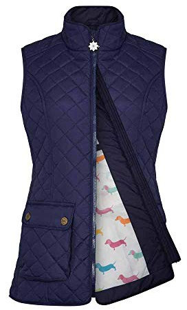 Ladies Champion Country Estate Banbury Diamond Quilted Gilet Bodywarmer - Navy Blue - 20, 1662