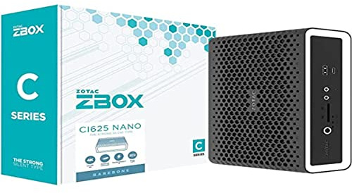 ZOTAC Zbox Ci625 Nano 1.8L Sized Pc Black, White I3-1115G4 3 Ghz, ZBOX-CI625NANO-BE