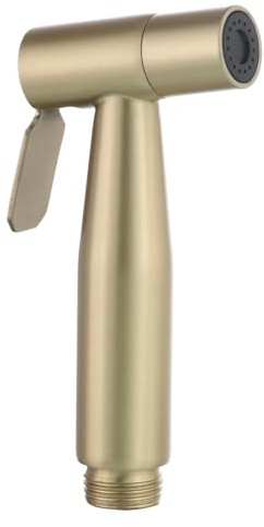 Tecmolog Doccetta Bidet Oro Spazzolato Soffione Doccia a Mano in Acciaio Inox Spruzzatore WC per Lavandino Cucina, WS024J2