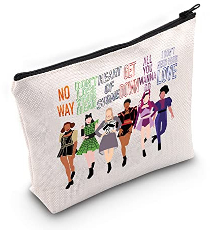 LEVLO Broadway Queen Cosmetic Make Up Bag Gift for Musical Theater Lover Six Queen Musical Make Up Zipper Pouch Bag for Women Girls, Broadway Six Queen