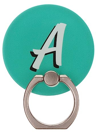 A Letter Initial Phone Ring Holder Grip Finger 360 Mount Stand Mobile Universal Loop for All Smartphones