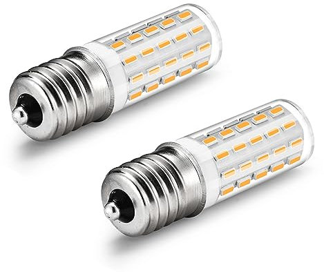 E14 LED Kühlschranklampe Warmweiß, 4W E14 Lampe 3000K Ersatz für 40W Glühlampe, Kühlschrankbirne 400LM, AC 220-240V, 54 SMD 4014 für Dunstabzugshaube Nähmaschine Wohnzimmer, Nicht Dimmbar, 2er Pack