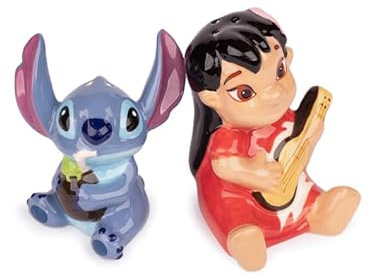 Disney Lilo and Stitch Salz- und Pfefferstreuer – Salz- und Pfefferstreuer aus Keramik – Disney Küchenzubehör und Heimdekoration – Lilo und Stich Geschenke für Frauen, Männer und Kinder – Offizieller