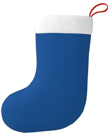TRESILA Weihnachtsstrumpf, Weihnachtsstrümpfe, Geschenktüten, Süßigkeitenbeutel, Weihnachtsbaum, hängende Strümpfe, personalisierte Dekoration – Meereswellen-Blau