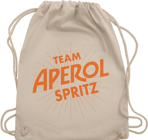 Turnbeutel Rucksack - Karneval & Fasching - Taschen - Team Aperol Spritz JGA I Mädelsabend Spritztour Aperol Geschenk - Unisize - Naturweiß - tasche karnevalsbeutel faschings apperol beutel