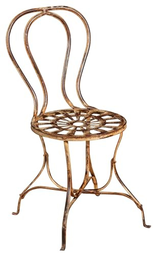 Biscottini Sedie da Giardino in Ferro Battuto L50,5xPR45,5xH91,5 - Sedie da Esterno Vintage - Arredo Giardino e Terrazzo - Sedia Ferro Battuto Rustica