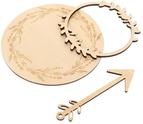 HOMSFOU 5ensembles Cartes Mensuelles Bois pour Annonce De Naissance Plaques Et Cartes De Jalons Bois pour Décor Naturel pour Photos De Croissance Accessoires Photo Durable Et Léger pour