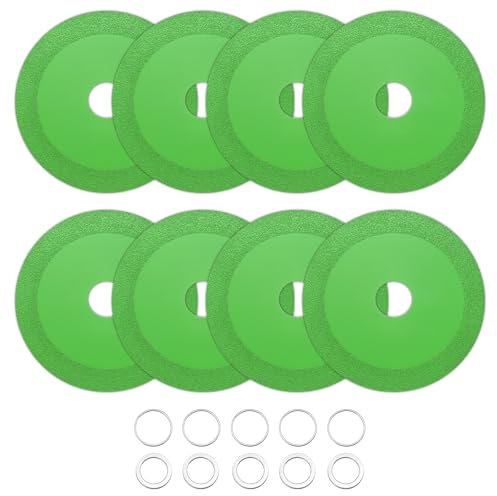 sourcing map Confezione da 8 dischi da taglio per vetro da 11,4 cm per smerigliatrice angolare da 7/8, dischi diamantati ultra sottili per tagliare piastrelle in ceramica e cristallo di giada