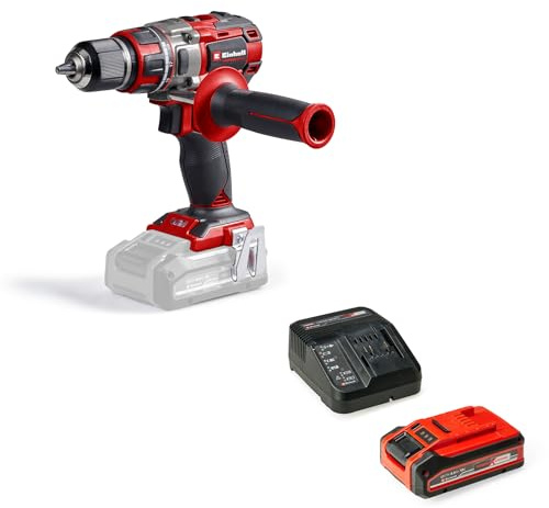 Einhell Professional Akku-Bohrschrauber TP-CD 18/80 Li BL Power X-Change (18 V, Brushless, 80 Nm, 13 mm Bohrfutter, 2 Gang, 19 Drehmomentstufen, Bohrstufe, inkl. 4,0 Ah PLUS Akku)