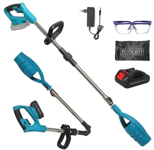 Souffleur à feuilles sans fil 21 V avec batterie et chargeur, vitesse de l'air 38 000 tr/min, moteur sans balais, design pliable pour jardin/rue, léger et compact, soufflage des feuilles, de la neige